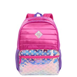 Kit Mochila Grande mais Lancheira Pequena e Estojo 2 Compartimentos Sestini Plus - Arco Íris 2