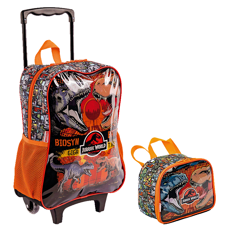 Kit Mochilete Grande e Lancheira Pequena Jurassic M Battle - Colorido