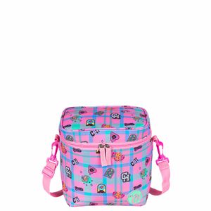 Kit  Lancheira Grande e Estojo 2 Compartimentos Capricho Student - Rosa Claro