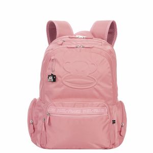 Kit  Mochila Grande 2 Compartimentos mais Lancheira 2 Compartimentos e Estojo Box Especial Paul Frank T03 - Rosa Claro