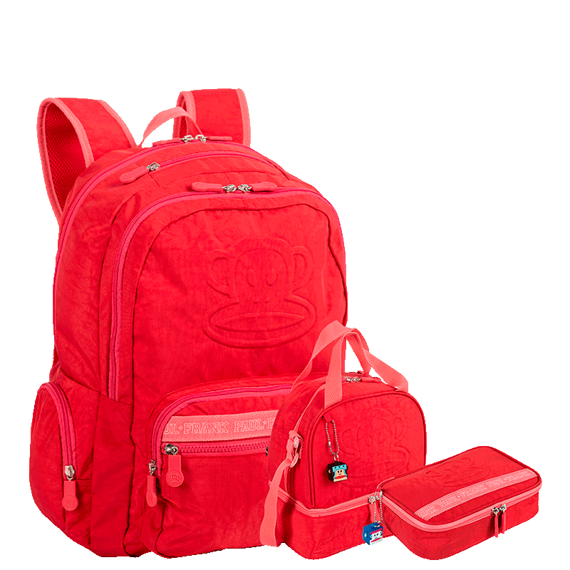 Kit Mochila Grande 2 Compartimentos mais Lancheira 2