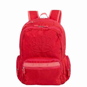 Kit  Mochila Grande 2 Compartimentos e Lancheira 2 Compartimentos Paul Frank T03 - Cereja
