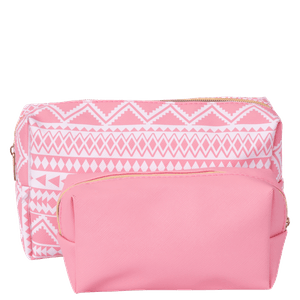 Kit com 2 Necessaires - Rosa