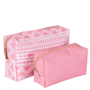 Kit com 2 Necessaires - Rosa