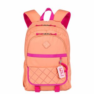 Kit  Mochila 2 Compartimentos e Lancheira com Bolso Frontal Sestini Lover - Coral