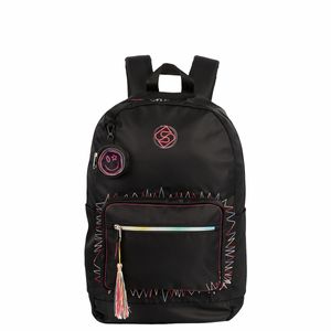Kit  Mochila Grande e Estojo 2 Compartimentos Sestini Trend - Preto