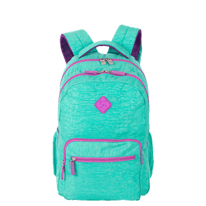 Mochila 2 Compartimentos Sestini College Crinkle 4 Azul - Turquesa
