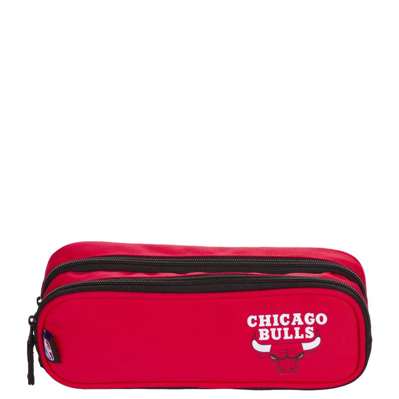 Kit Sacola e Estojo 2 Compartimentos Chicago Bulls - Vermelho