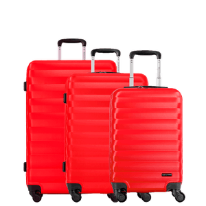 Kit 3 Malas de Viagem Grande, Média e Bordo Neo - Vermelho