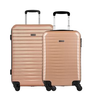 Kit 2 Malas de Viagem Média e Bordo Deluxe - Dourado