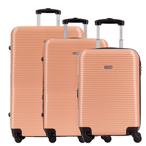 Kit 3 Malas de Viagem Grande, Média e Bordo4 All 5T - Dourado