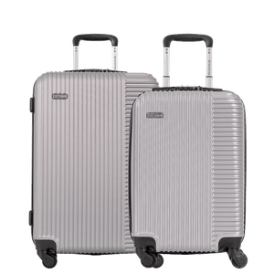 Kit 2 Malas de Viagem Média e Bordo Classy - Prata