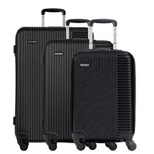 Kit 3 Malas de Viagem Grande, Média e Bordo Classy - Preto