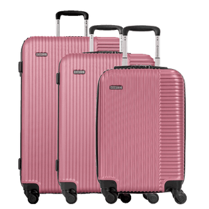 Kit 3 Malas de Viagem Grande, Média e Bordo Classy - Rose