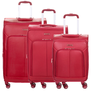 Kit 3 Malas de Viagem Grande, Média e Bordo Croco 4T - Vinho