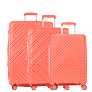 Kit 3 Malas de Viagem Grande, Média e Bordo PP Max - Coral