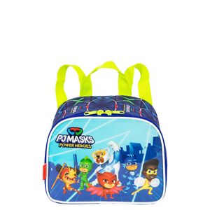 Kit  Lancheira Pequena e Estojo 2 Compartimentos Pj Masks M Power Heroes - Colorido
