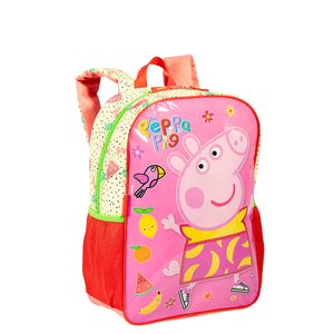 Kit  Mochila Grande mais Lancheira Pequena e Estojo 2 Compartimentos Peppa M Fruits - Colorido