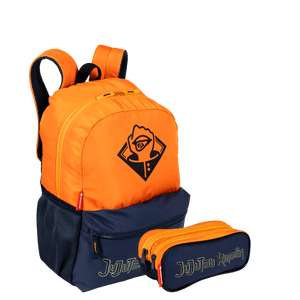 Kit  Mochila Grande e Estojo 2 Compartimentos Jujutsu M Plus Tokyo - Colorido