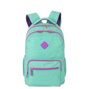 Kit  Mochila 2 Compartimentos Sestini Magic e Estojo com Bolso Sestini Crinkle Azul - Turquesa