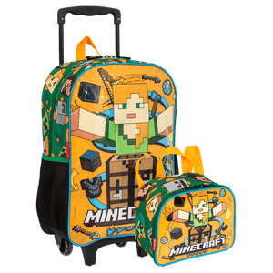 Kit Mochilete Grande e Lancheira Pequena Minecraft M Funtage - Colorido