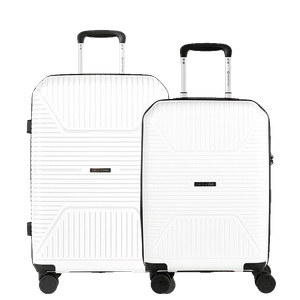 Kit 2 Malas de Viagem Média e Bordo PP Prime - Branco