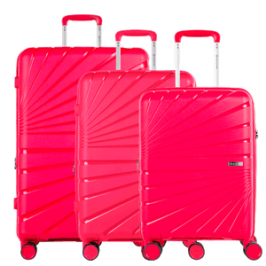 Kit 3 Malas de Viagem Grande, Média e Bordo PP Supreme - Pink