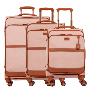 Kit 3 Malas de Viagem Grande, Média e Bordo Royale - Bege