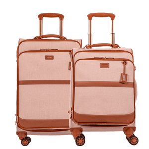 Kit 2 Malas de Viagem Média e Bordo Royale - Bege