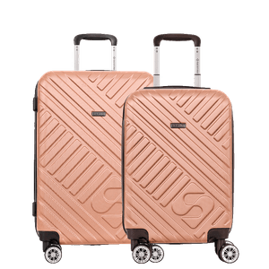 Kit 2 Malas de Viagem Média e Bordo Royale - Track - Champagne