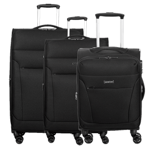 Kit 3 Malas de Viagem Grande, Média e Bordo Ultralignt 5T Plus - Preto