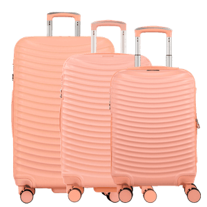 Kit 3 Malas de Viagem Grande, Média e Bordo Vega T3 - Coral