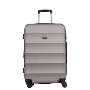 Kit 2 Malas de Viagem Média e Bordo Waves - Prata