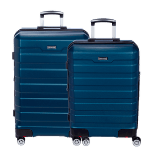 Kit 2 Malas de Viagem Média e Bordo Wheeless 1t - Azul