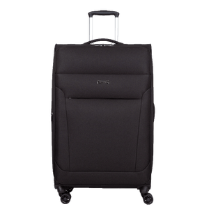 Mala de Viagem Grande Sestini Ultralight Plus com Rodas duplas 360°, Zíper Expansível e Cadeado TSA - Preto