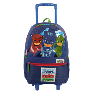 Kit Mochilete Grande e Lancheira Pequena e Estojo 2 Compartimentos PJ Masks M Plus - Colorido
