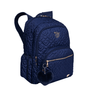 Mochila Grande 2 Compartimentos Capricho Crush Azul Marinho