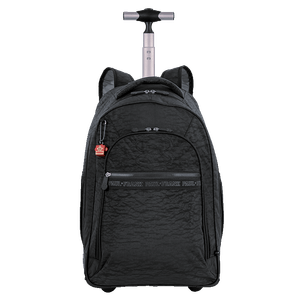 Mochila Carrinho 2 Compartimentos Paul Frank Classics - Preto