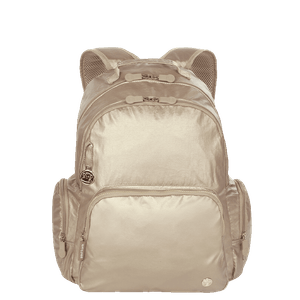Mochila Grande 2 Compartimentos Paul Frank Bege - Light Gold