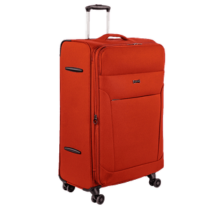 Mala de Viagem Grande Sestini Ultralight Plus  com Rodas 360°, Zíper Expansível  e Cadeado Laranja - Telha
