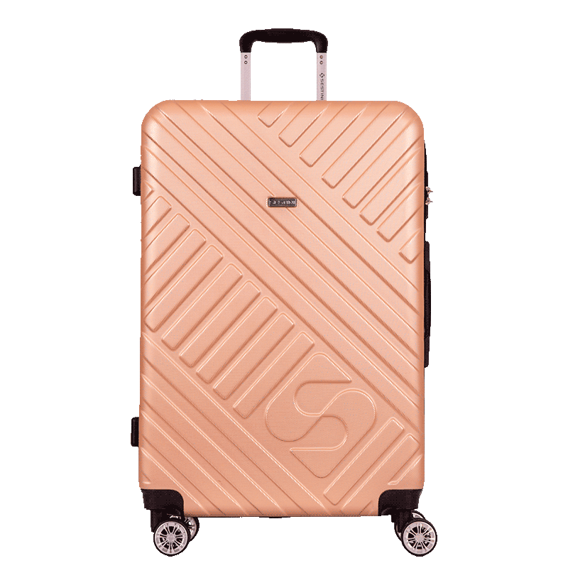 Mala de Viagem Grande 32 kg ABS com Rodas 360° Track - Champagne