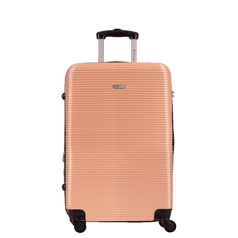 Mala de Viagem Média 23 kg ABS com Rodas 360° 4 All 5t - Dourado