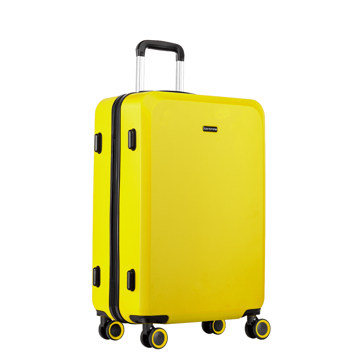 Mala de Viagem Média 23 kg ABS com Rodas 360° Uno Racer - Amarelo