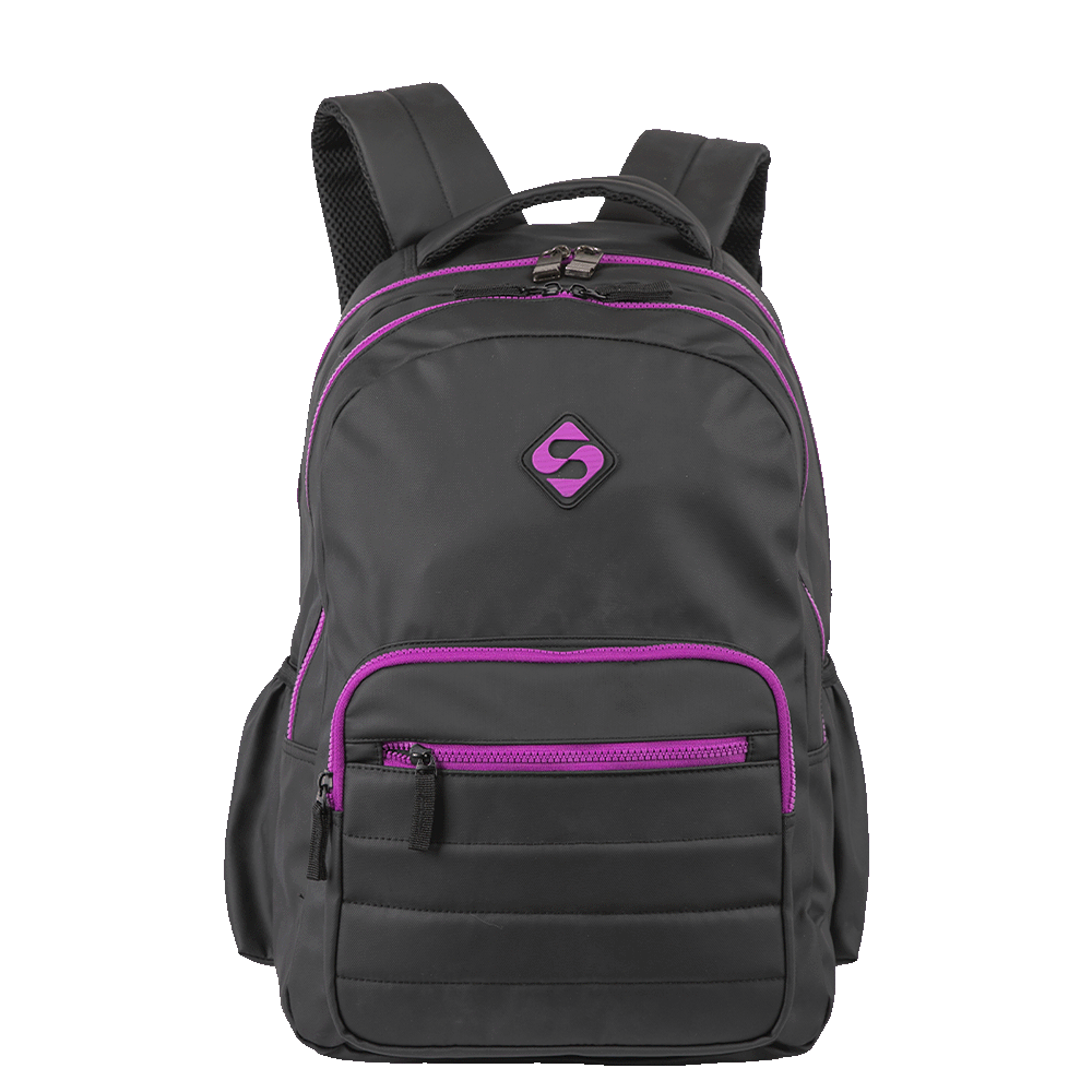 Mochila Grande Capricho Contrast - Preto e Rosa