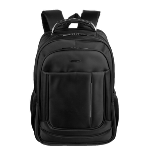 Mochila Grande 3 Compartimentos Com Cabo de Aço Notebook 17" Sestini Impact - Preto