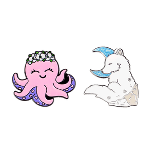 Pins De Metal Sestini Studio - Polvo E Raposa