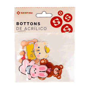 Bottons De Acrilico Sestini Studio - Pet E Love