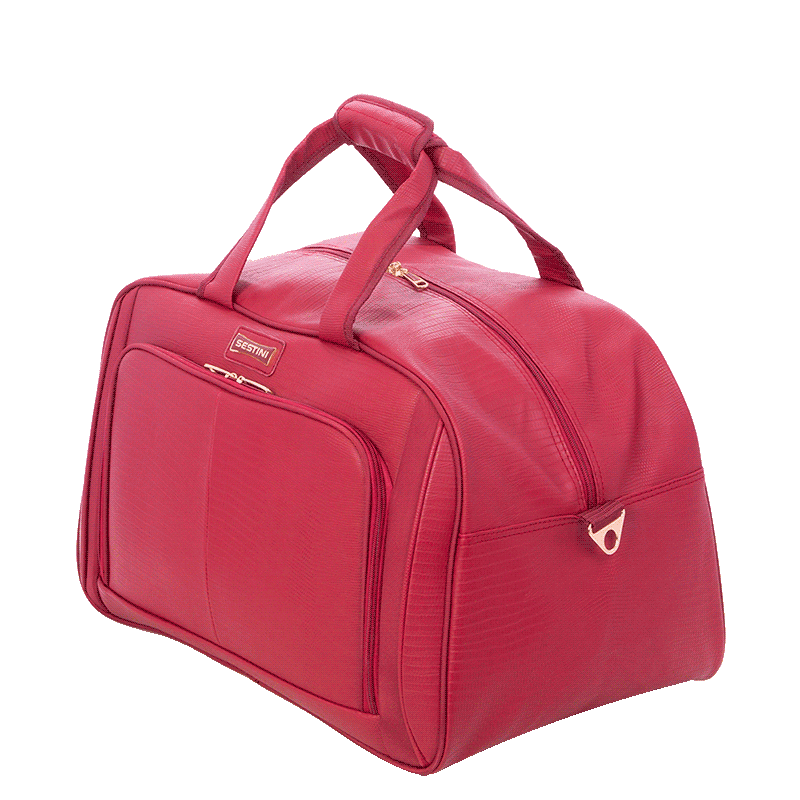 Bolsa de Viagem Média Rígida Croco 4T - Vinho