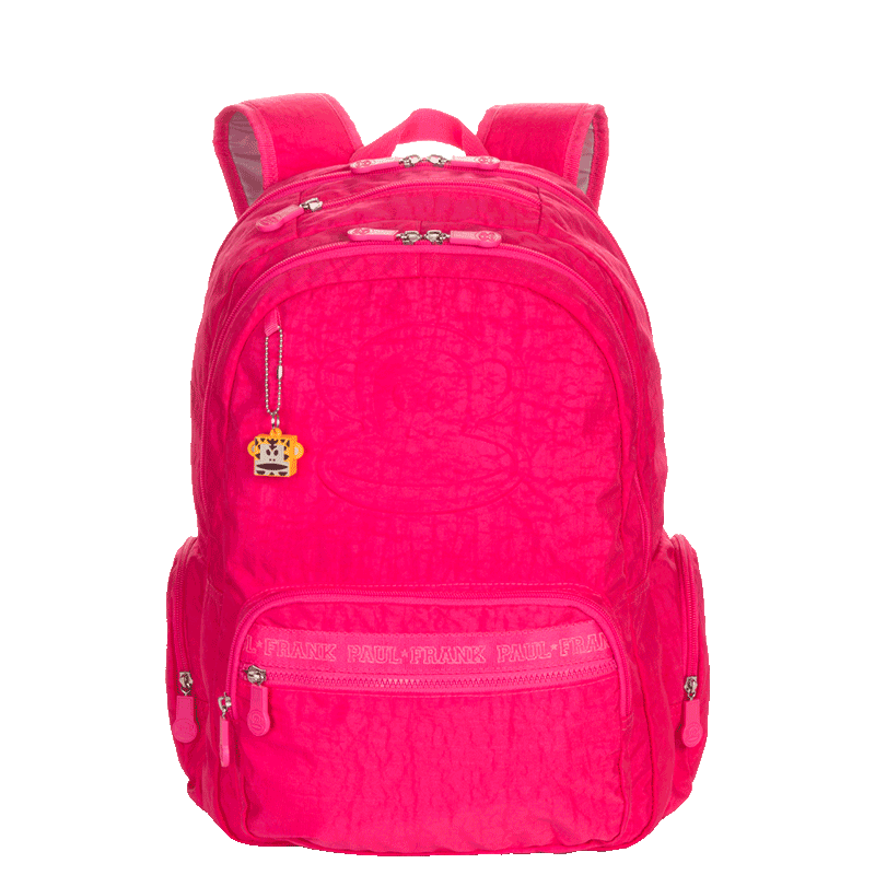 Mochila Grande 2 Compartimentos Paul Frank Classics - Dark Rosa - Pink