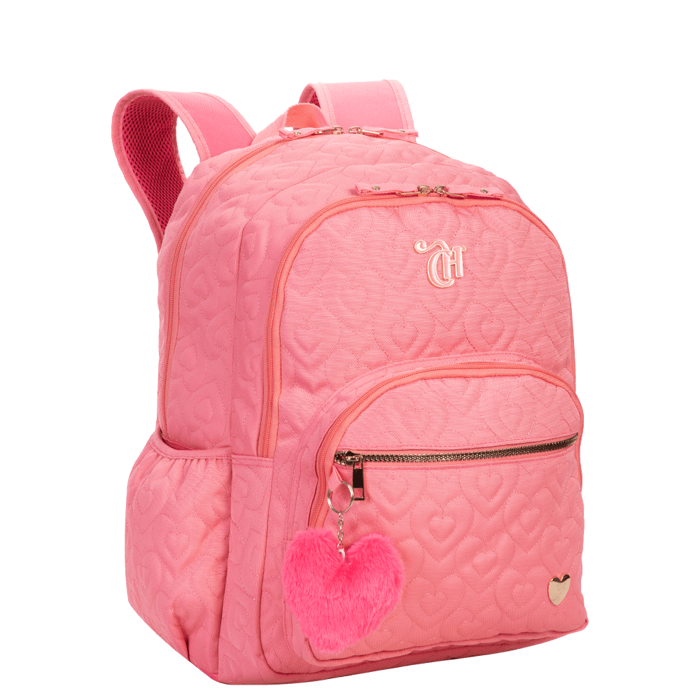 Mochila Grande 2 Compartimentos Capricho Crush Laranja - Pêssego